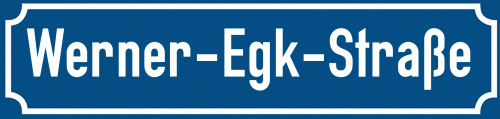 Straßenschild Werner-Egk-Straße