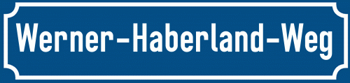 Straßenschild Werner-Haberland-Weg