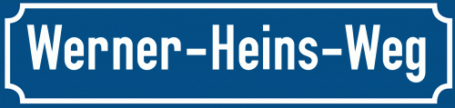 Straßenschild Werner-Heins-Weg