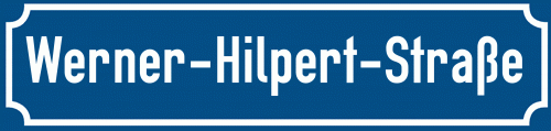 Straßenschild Werner-Hilpert-Straße