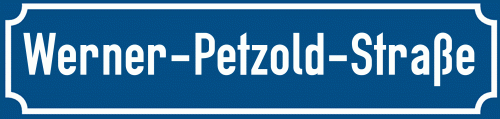 Straßenschild Werner-Petzold-Straße