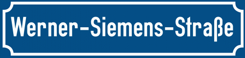 Straßenschild Werner-Siemens-Straße