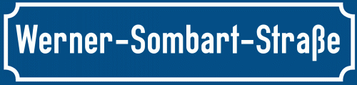 Straßenschild Werner-Sombart-Straße