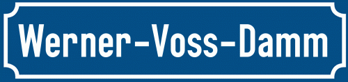 Straßenschild Werner-Voss-Damm