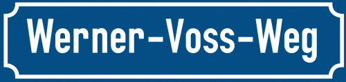 Straßenschild Werner-Voss-Weg