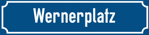 Straßenschild Wernerplatz
