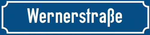 Straßenschild Wernerstraße
