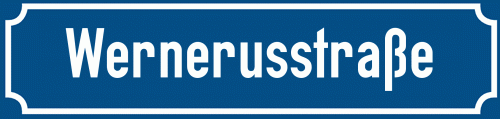 Straßenschild Wernerusstraße