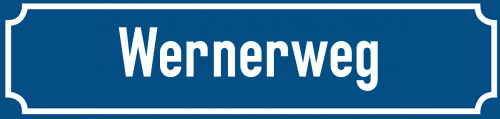 Straßenschild Wernerweg