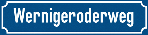 Straßenschild Wernigeroderweg zum kostenlosen Download