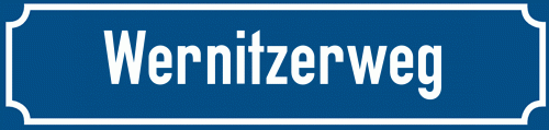 Straßenschild Wernitzerweg
