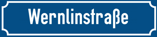 Straßenschild Wernlinstraße