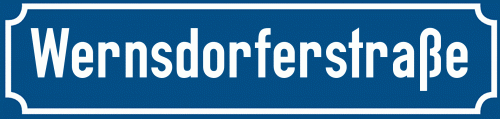 Straßenschild Wernsdorferstraße