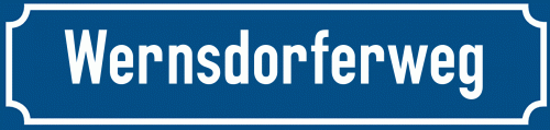 Straßenschild Wernsdorferweg