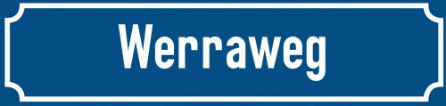 Straßenschild Werraweg