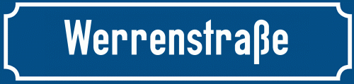 Straßenschild Werrenstraße
