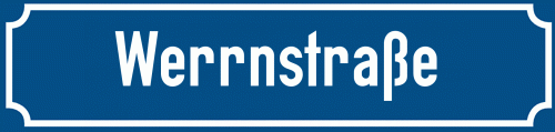 Straßenschild Werrnstraße