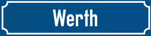 Straßenschild Werth