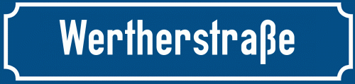Straßenschild Wertherstraße zum kostenlosen Download