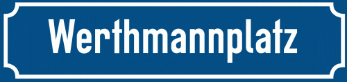 Straßenschild Werthmannplatz