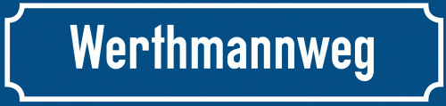 Straßenschild Werthmannweg