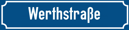 Straßenschild Werthstraße