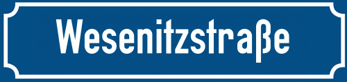 Straßenschild Wesenitzstraße
