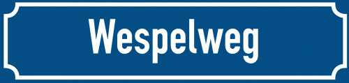 Straßenschild Wespelweg