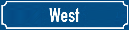 Straßenschild West