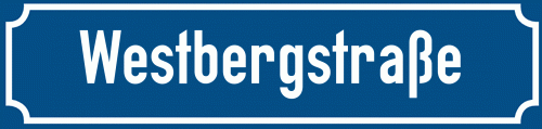 Straßenschild Westbergstraße