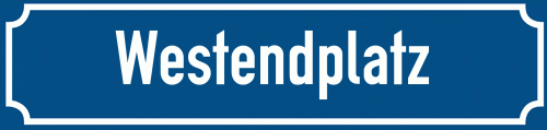 Straßenschild Westendplatz
