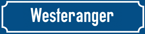 Straßenschild Westeranger