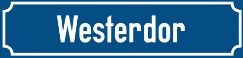 Straßenschild Westerdor