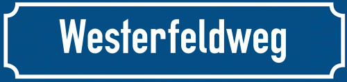 Straßenschild Westerfeldweg