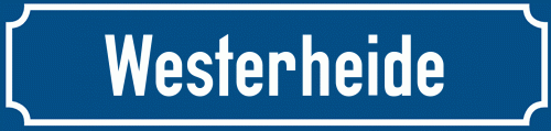 Straßenschild Westerheide