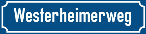 Straßenschild Westerheimerweg