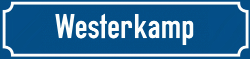 Straßenschild Westerkamp