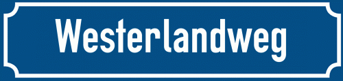 Straßenschild Westerlandweg