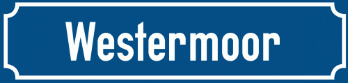 Straßenschild Westermoor