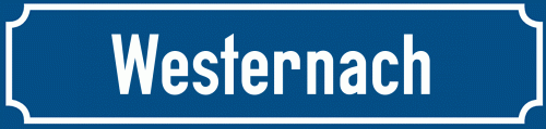 Straßenschild Westernach