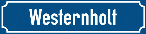 Straßenschild Westernholt