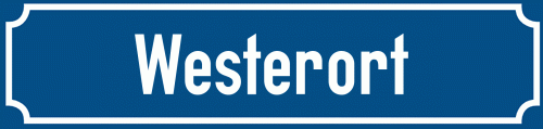 Straßenschild Westerort