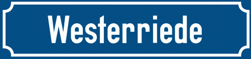 Straßenschild Westerriede