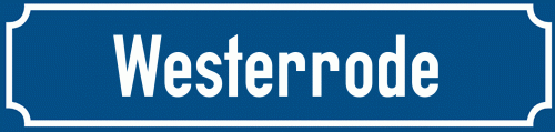Straßenschild Westerrode