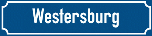 Straßenschild Westersburg