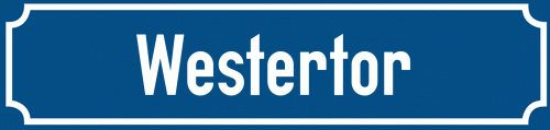 Straßenschild Westertor
