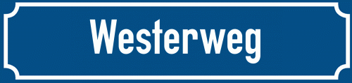 Straßenschild Westerweg