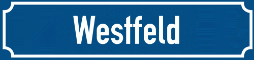 Straßenschild Westfeld