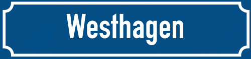 Straßenschild Westhagen