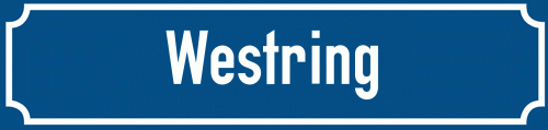 Straßenschild Westring zum kostenlosen Download